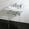 Fauceture 30X22 Marble Vanity Top W/ Acrylic Feet Combo, Marble/Nickel KVPB30MA8 - alternate 5